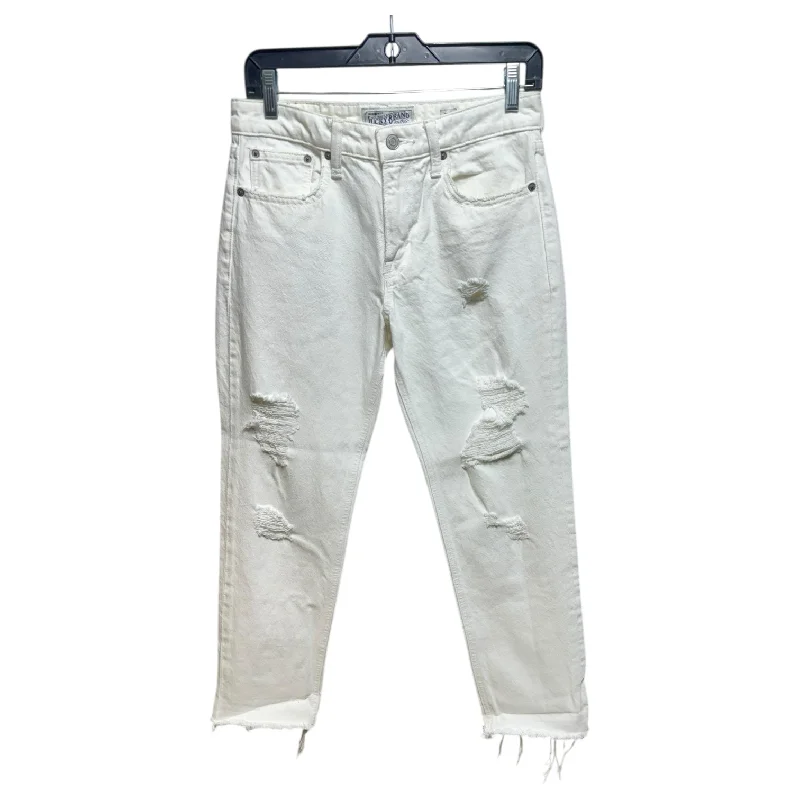 women's flare denim jeansJeans Cropped By Lucky Brand In White, Size: 2