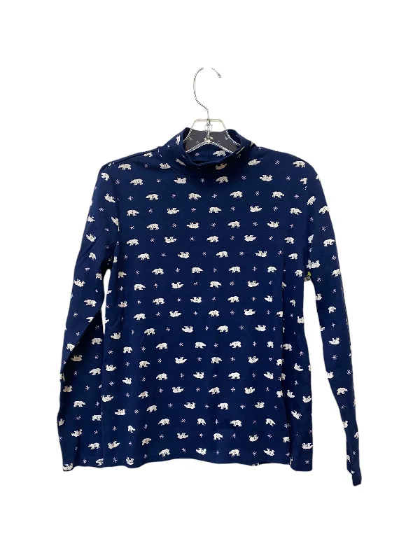 women's tops for creating capsule wardrobesTop Long Sleeve By Croft And Barrow In Blue & White, Size: M