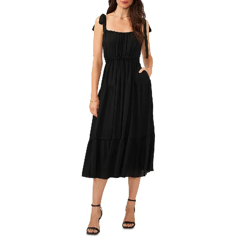 Asymmetric Dress1.State Womens Pleated Boho Midi Dress