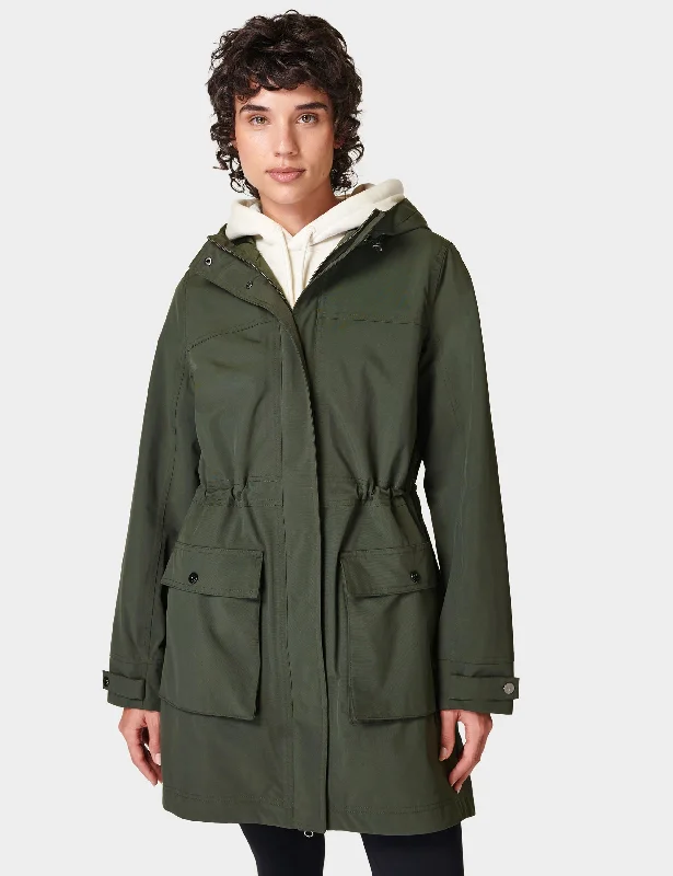 women's coats for relaxed weekendsStride Waterproof Parka - Dark Forest Green