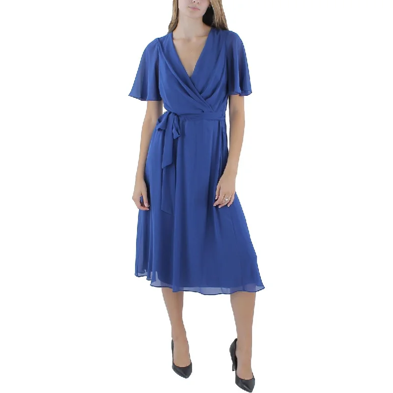 Tulle DressLauren Ralph Lauren Womens Midi Gathered Wrap Dress