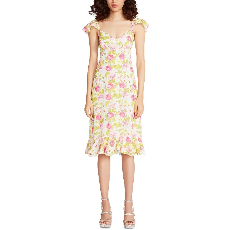 women's travel dressesBetsey Johnson Womens Midi Smocked Midi Dress