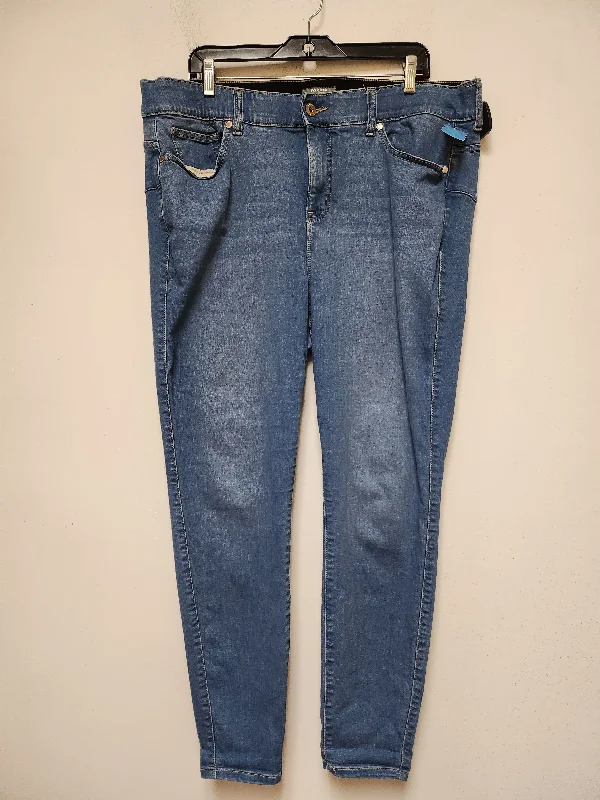 women's denim jeans with frayed edgesJeans Skinny By Torrid In Blue Denim, Size: 20