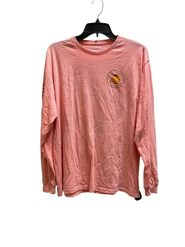 women's tops for cozy nights inTop Long Sleeve By Simply Southern In Pink, Size: M