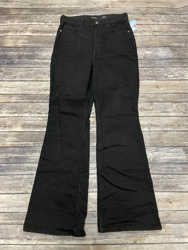 women's denim jeans for apple-shaped bodiesJeans Flared By Old Navy In Black Denim, Size: 8