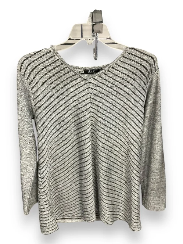 women's tops with flutter sleevesTop Long Sleeve By Clothes Mentor In Striped Pattern, Size: S