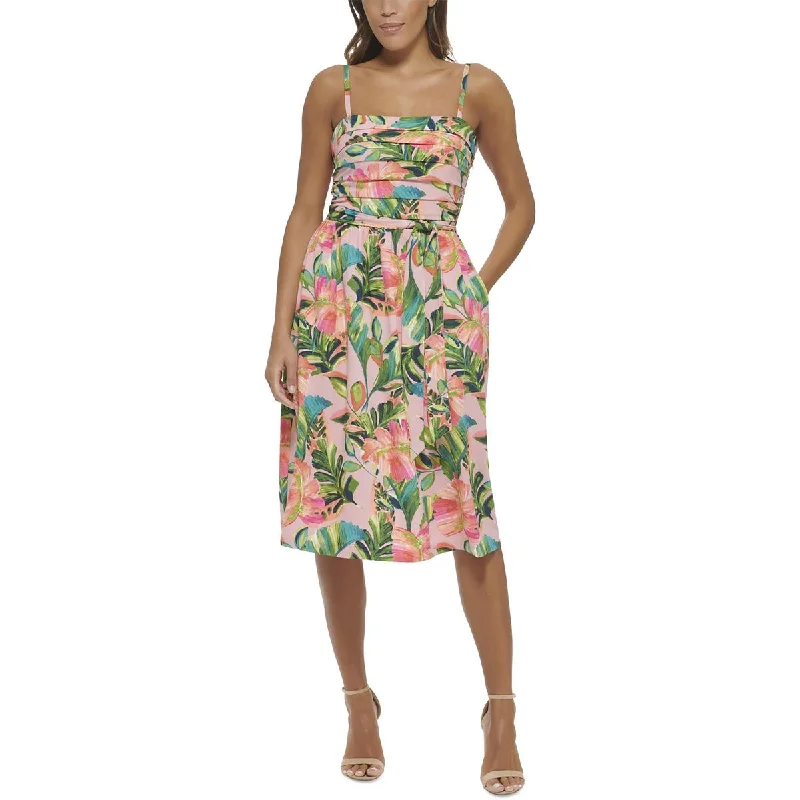 women's statement dressesKensie Womens Floral Pleated Midi Dress