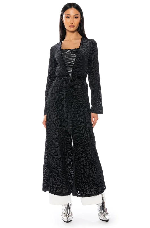 women's coats with geometric patternsFREYA FLOCKING DUSTER