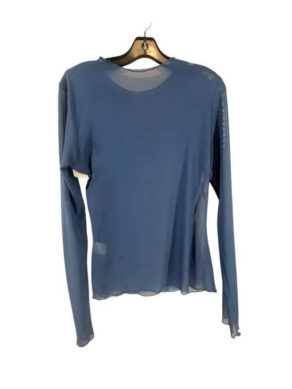 women's tops for those who seek both style and comfortTop Long Sleeve Basic By Clothes Mentor In Blue, Size: Xl