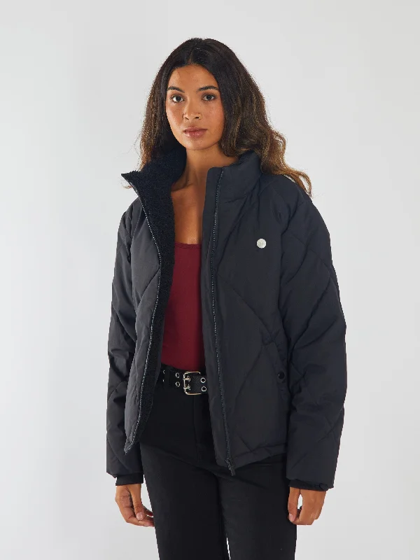 women's coats with military-inspired designsEtna Jacket Jet Black