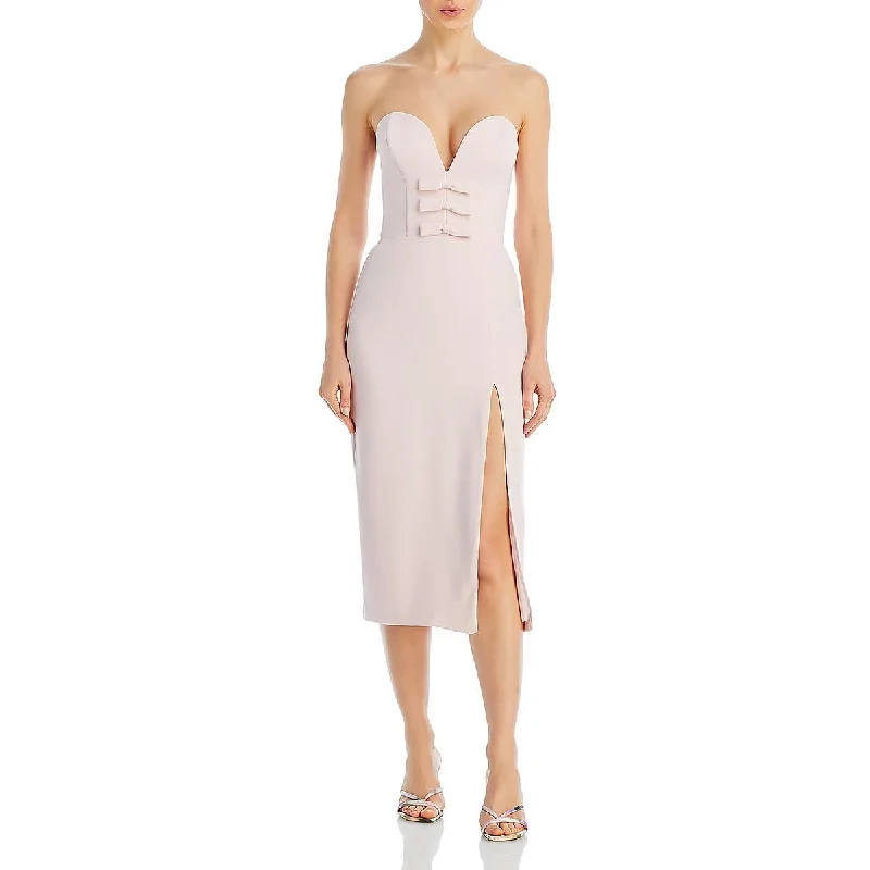 women's unique dressesAmanda Uprichard Womens Strapless Midi Midi Dress