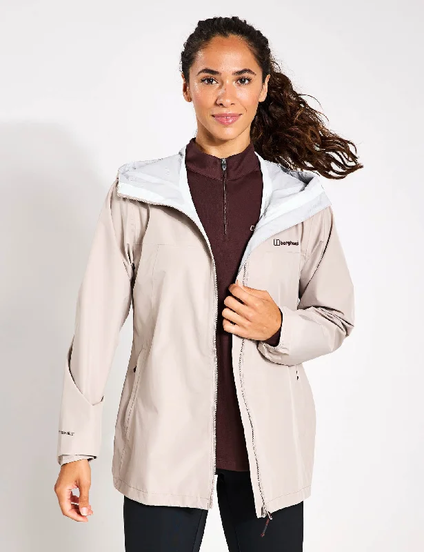 women's coats with cropped lengthsDeluge Pro 3.0 Waterproof Jacket - Taupe