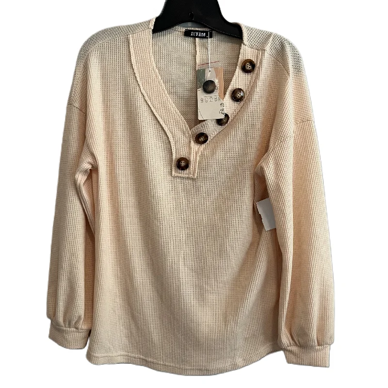 women's tops for layeringTop Long Sleeve By BTFBM In Cream, Size: M