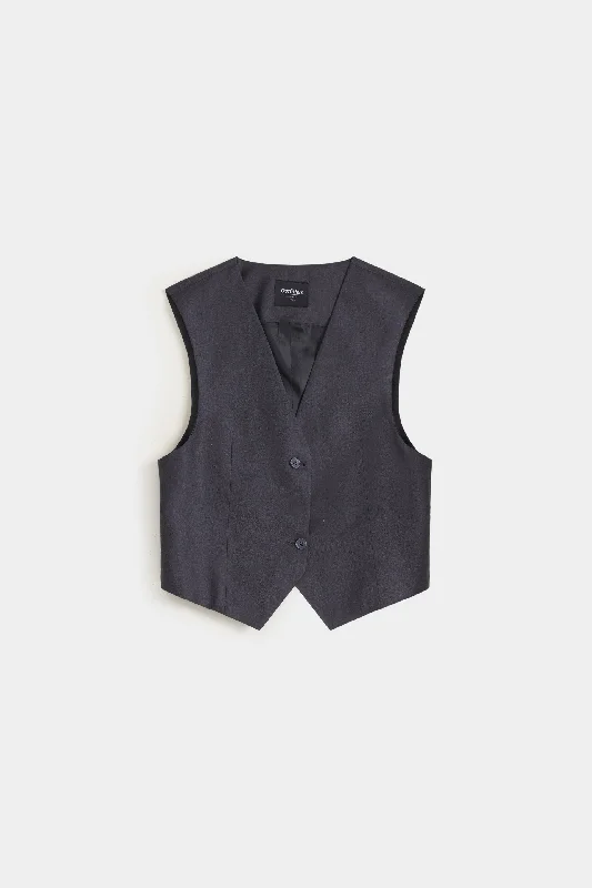 plus-size women's coatsTailored Cropped Waistcoat