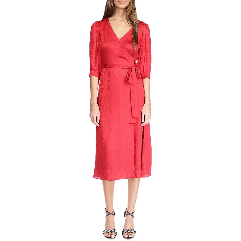 women's casual Friday dressesMICHAEL Michael Kors Womens Wedding Guest Midi Wrap Dress