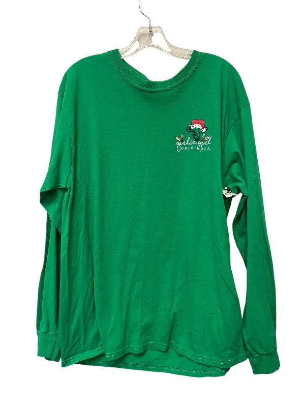 women's tops for relaxed weekendsTop Long Sleeve By Clothes Mentor In Green, Size: L