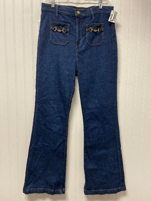 women's stone-washed denim jeansJeans Flared By Ann Taylor In Blue Denim, Size: 10