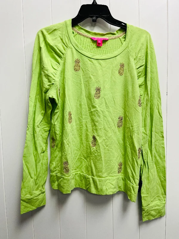 trendy women's topsTop Long Sleeve By Lilly Pulitzer In Green, Size: L