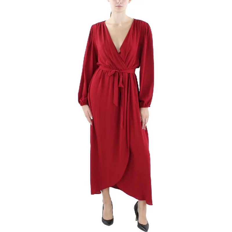 women's mini dressesConnected Apparel Womens Faux Wrap Midi Wrap Dress