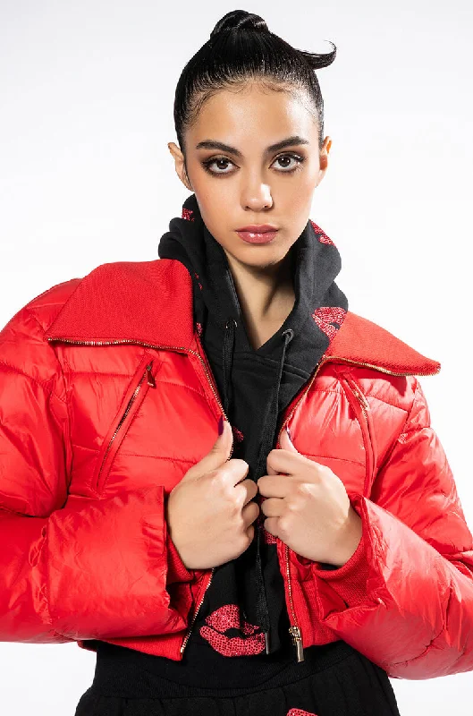 women's wool coatsALL IN MOTION CROP PUFFER