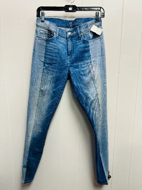 women's capri denim jeansJeans Skinny By 7 For All Mankind In Blue Denim, Size: 6