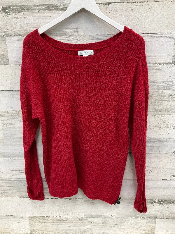 women's tops for cozy nights inTop Long Sleeve By Christopher And Banks In Red, Size: L