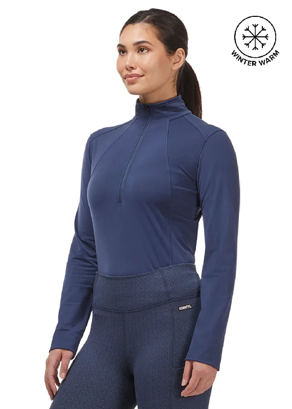 women's coats for those who seek both warmth and flairIn Stride Quarter Zip Fleece Tech Top