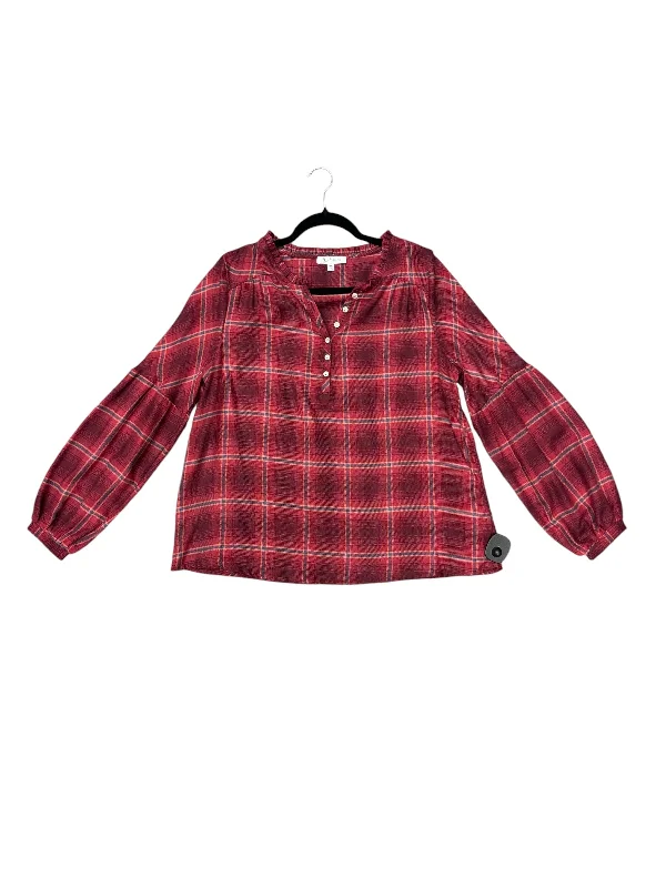 women's tops for those who want to add a pop of color to their outfitsTop Long Sleeve By Clothes Mentor In Red, Size: M