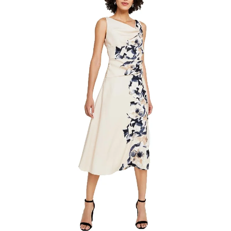 women's eco-friendly dressesDKNY Womens Cocktail Floral Midi Dress