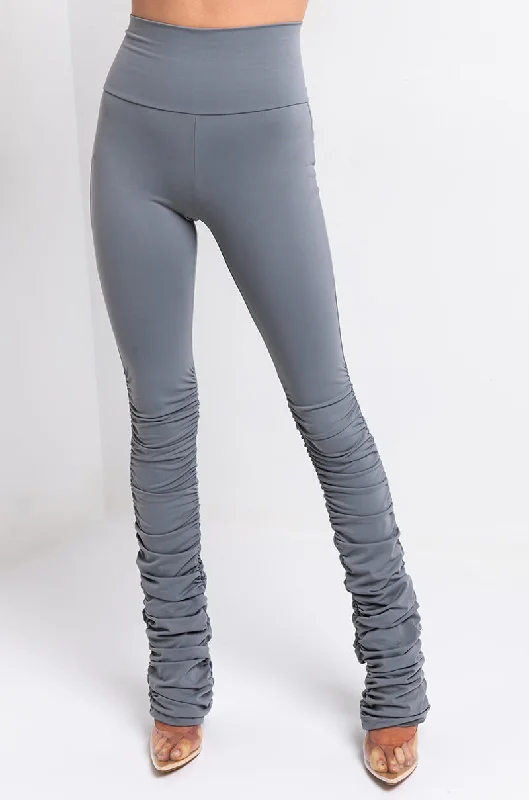 SNATCHED STACKED HIGH RISE LEGGING GREY