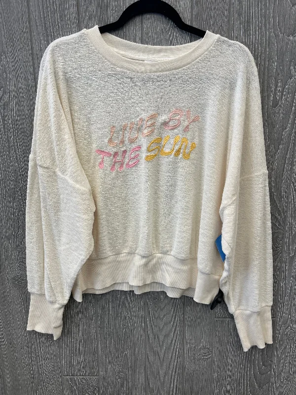 women's tops for those who believe in expressing their individuality through fashionTop Long Sleeve By Old Navy In Cream, Size: Xl