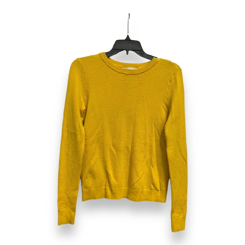 women's tops for those who appreciate subtle and muted tonesTop Long Sleeve Basic By Loft In Yellow, Size: S