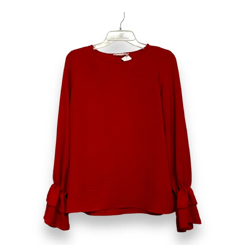 cozy women's tops for fall and winterTop Long Sleeve By Clothes Mentor In Red, Size: M