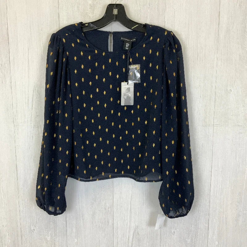 women's tops for cocktail partiesTop Long Sleeve By Clothes Mentor In Navy, Size: M