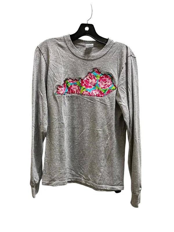 women's tops for those who love to experiment with fashionTop Long Sleeve By Clothes Mentor In Grey, Size: S