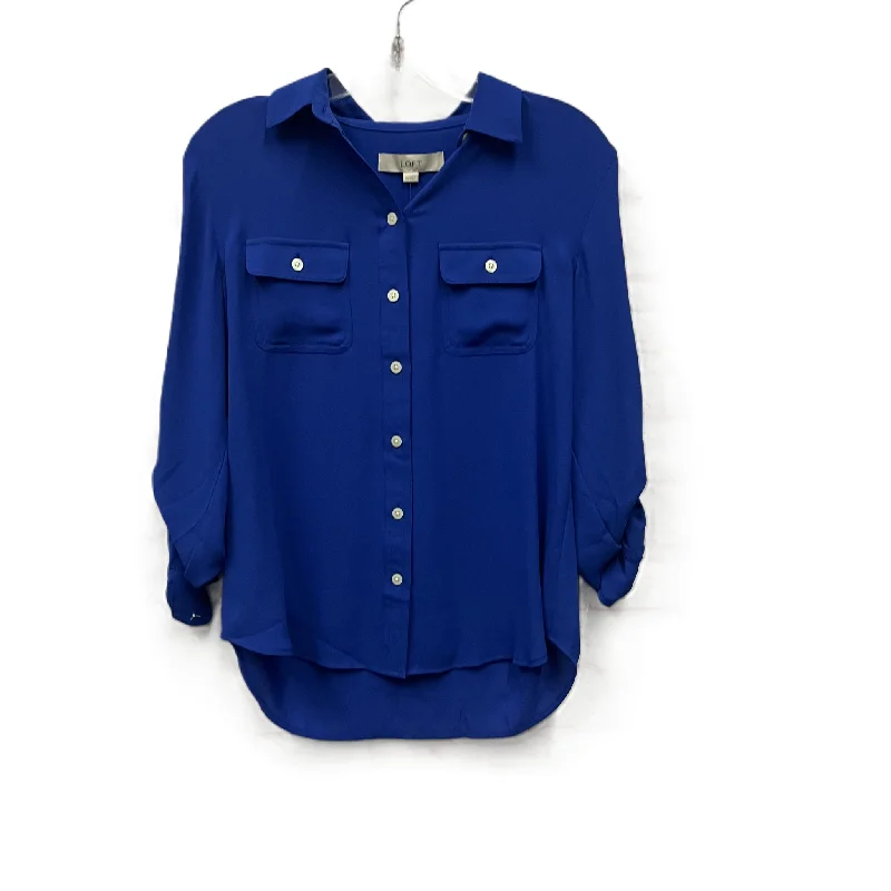 women's tops for those who refuse to compromise on styleTop Long Sleeve By Loft In Blue, Size: Xs