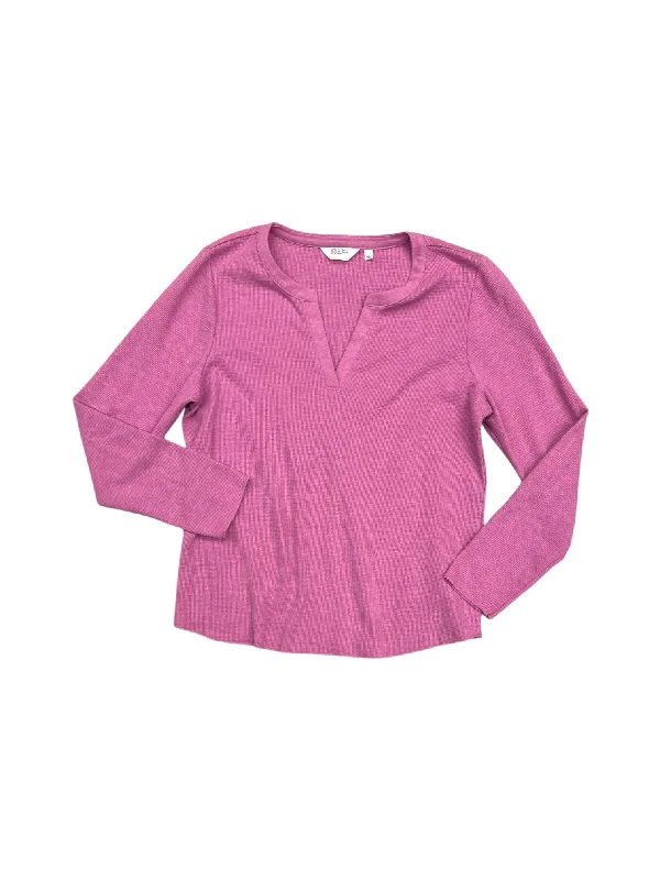 women's tops for those who want to add a bit of flair and personality to their looksTop Long Sleeve By Clothes Mentor In Pink, Size: L