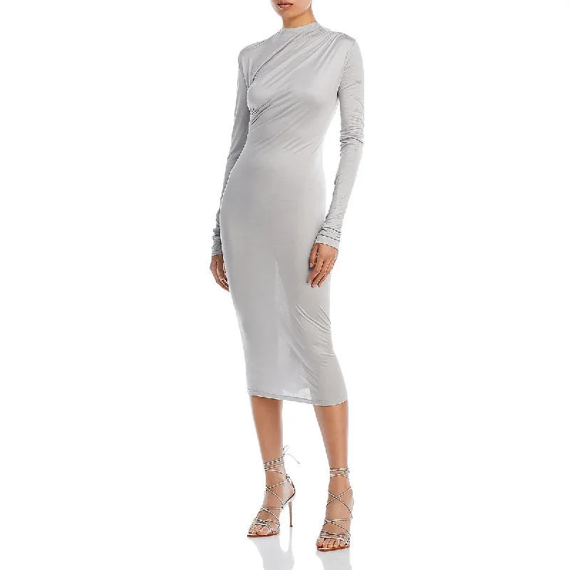 Crepe DressUndra Celeste New York Womens Ruched Jersey Midi Dress