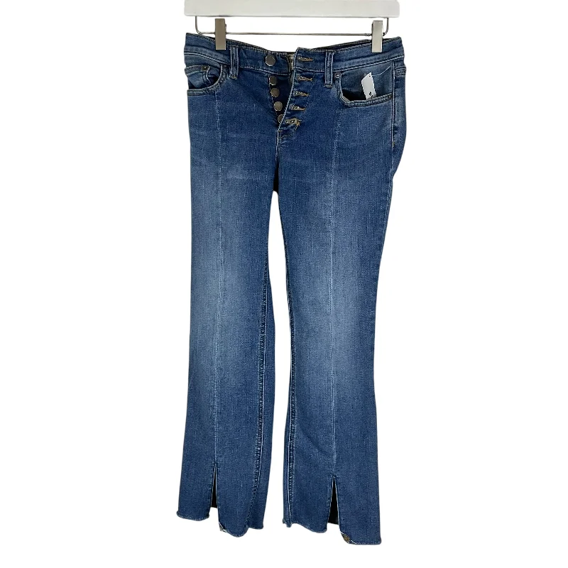 women's elastic waist denim jeansJeans Straight By Free People In Blue Denim, Size: 2