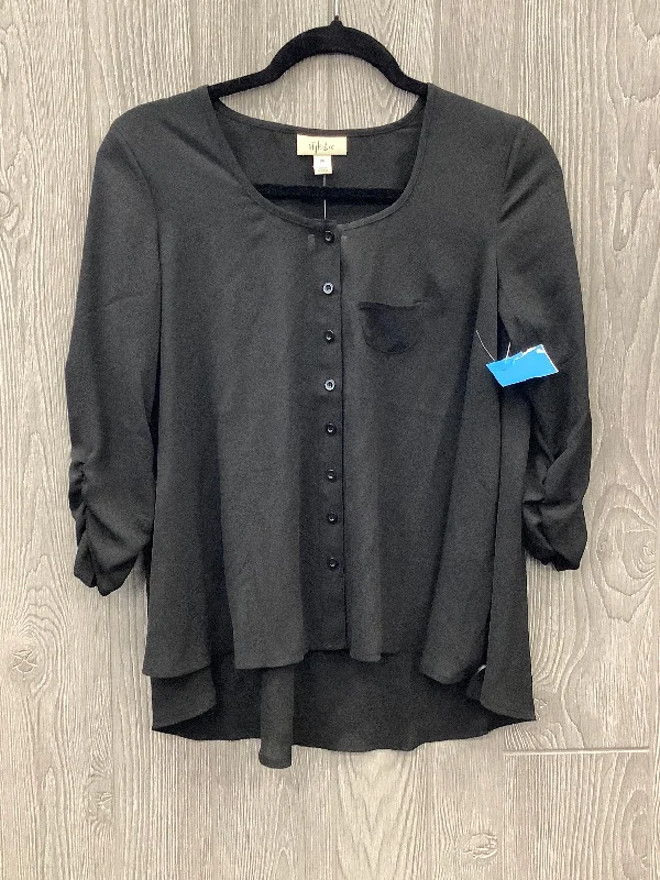 women's tops for those who want to add a bit of flair and personality to their looksTop Long Sleeve By Style And Company In Black, Size: Sp