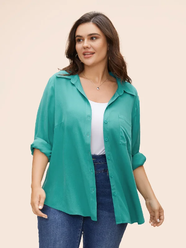 women's tops for those who want to elevate their everyday wear with chic and elegant piecesButton Down Full-Sleeve Rayon Blouse