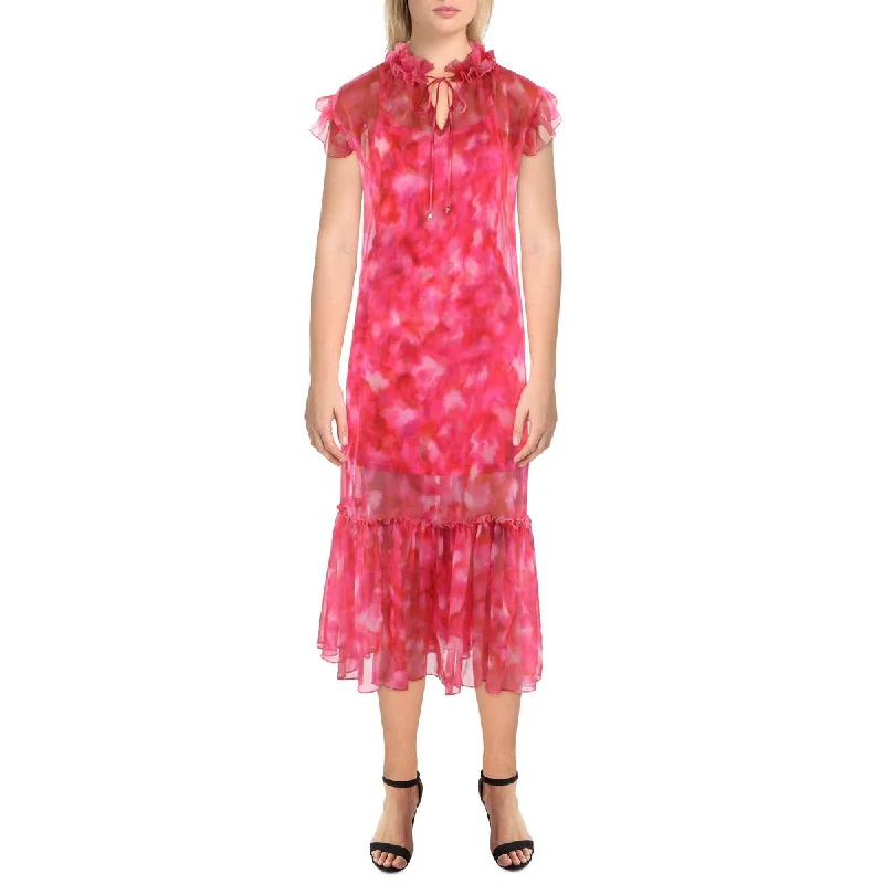 women's made-to-order dressesBeulah Womens Semi-Formal Sheer Midi Dress