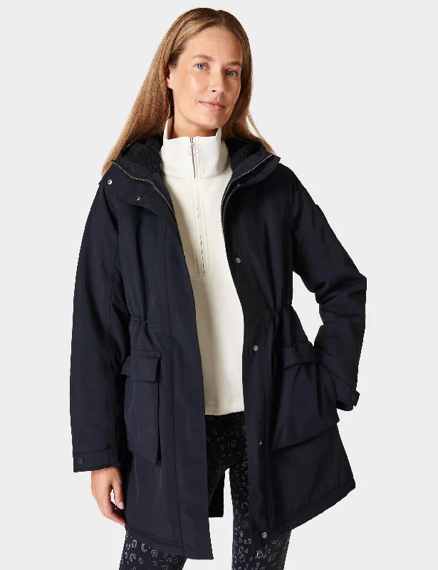 women's coats with pocketsWinter Stride Waterproof Parka - Black