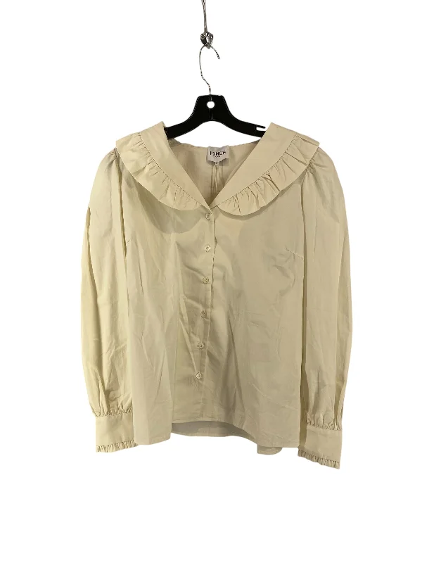 women's tops for picnics in the parkBlouse Long Sleeve By Clothes Mentor In Cream, Size: M