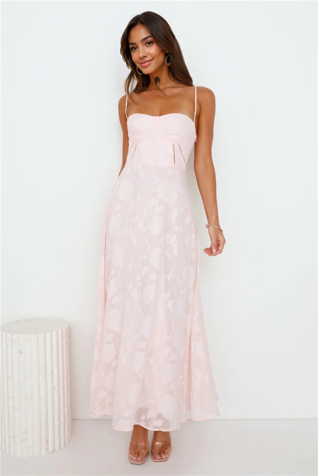 Velveteen DressSoftest Sand Maxi Dress Pink