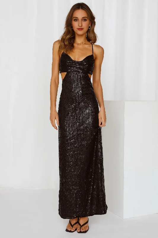 Statement DressSparkling Moment Maxi Dress Black