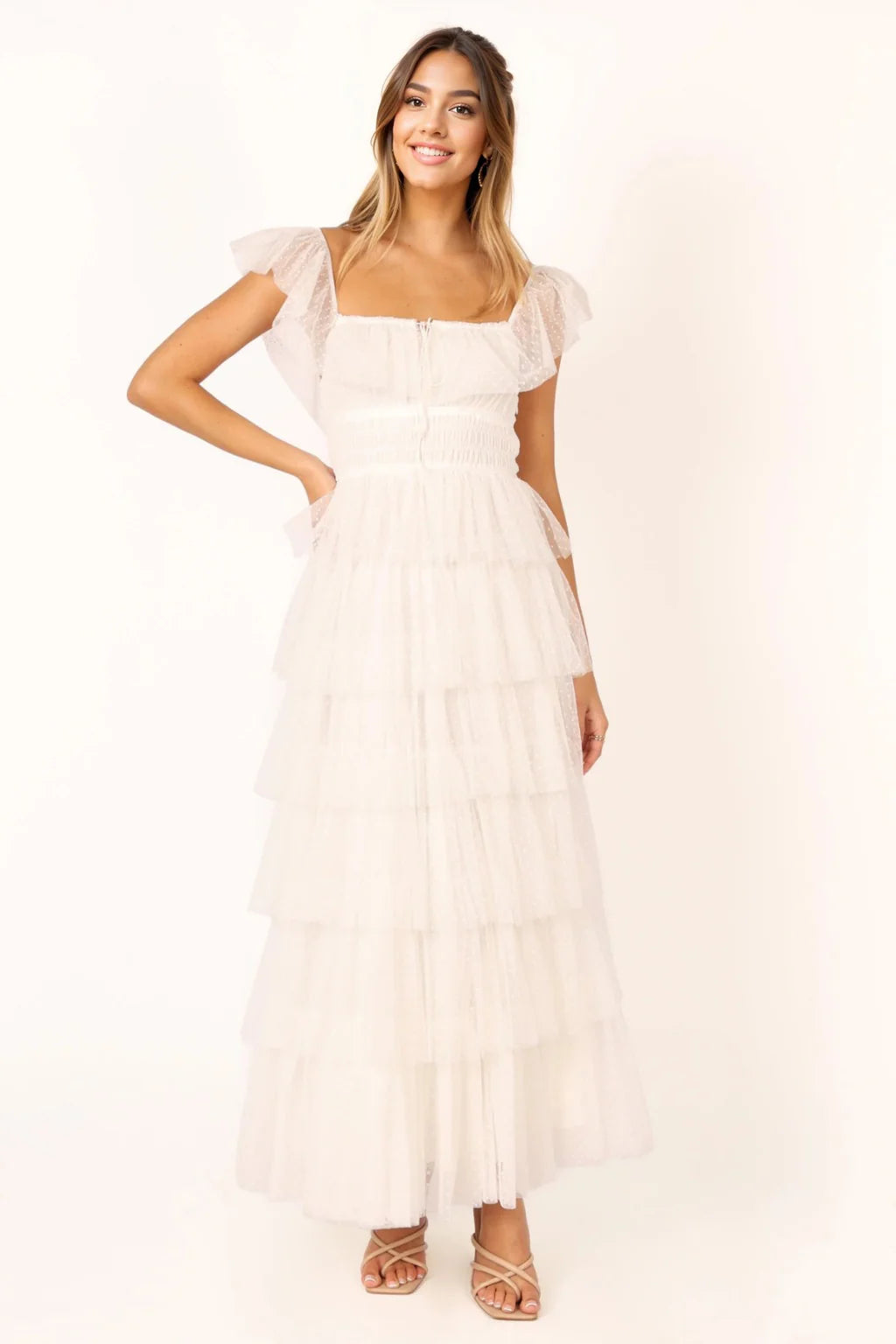 Chic DressBelle Maxi Dress - Off White