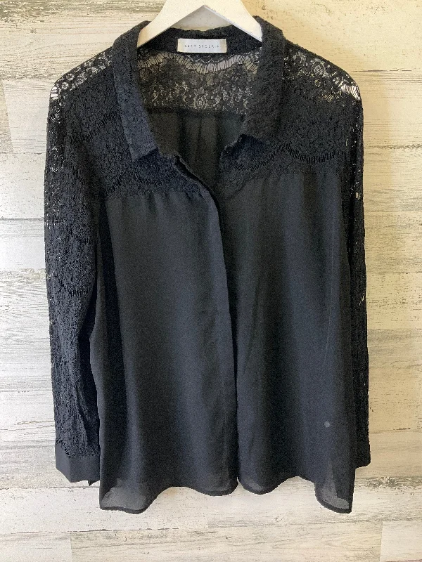 lace women's topsBlouse Long Sleeve By Clothes Mentor In Black, Size: 3x