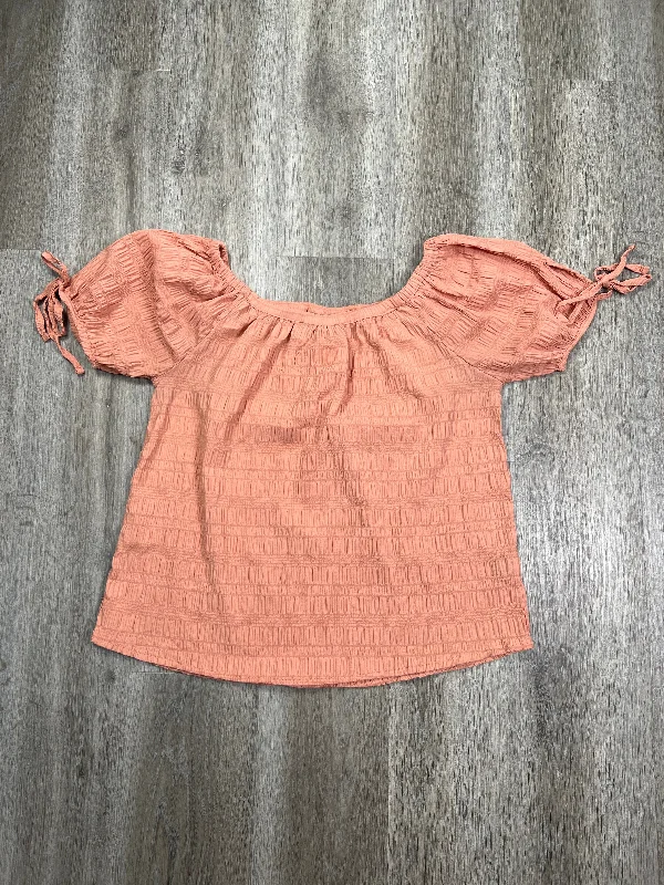 women's tops for those who appreciate subtle and muted tonesBlouse Short Sleeve By Clothes Mentor In Peach, Size: Xl