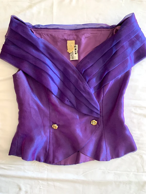 women's tops for casual FridaysBlouse Designer By Clothes Mentor In Purple, Size: 40